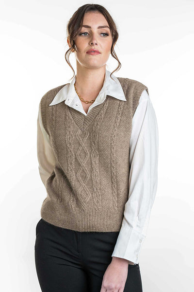 koru Cable Vest - Wool Online Australia | Melbourne CBD – Danny's