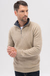 Contrast Half Zip Sweater