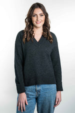 V Neck Ribbed Jumper