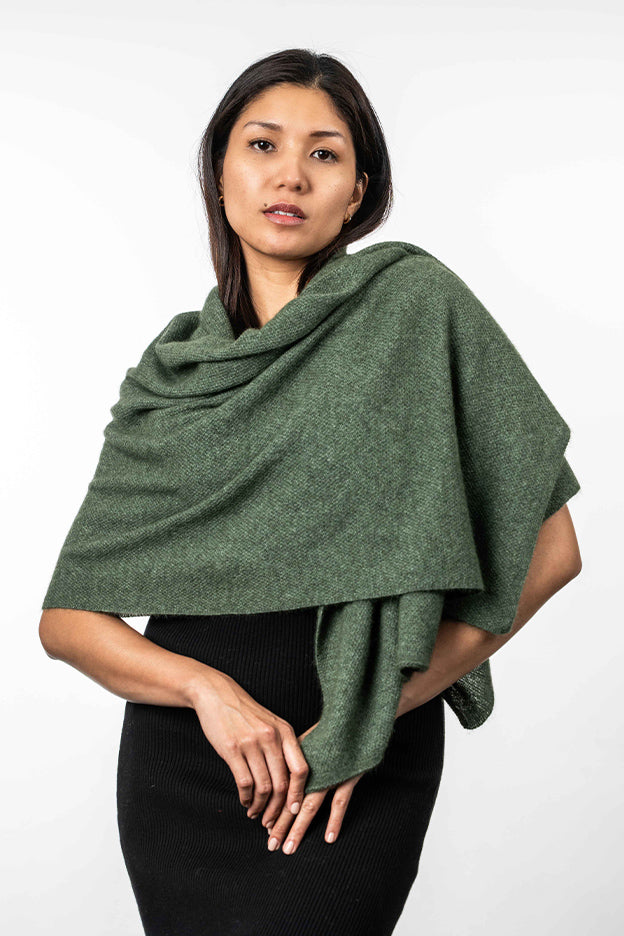 Koru Lightweight Moss Stitch Wrap