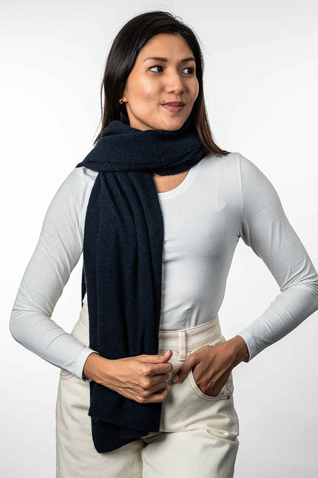 Koru Lightweight Moss Stitch Wrap