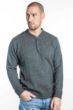 KORU Crew Neck Button Jumper