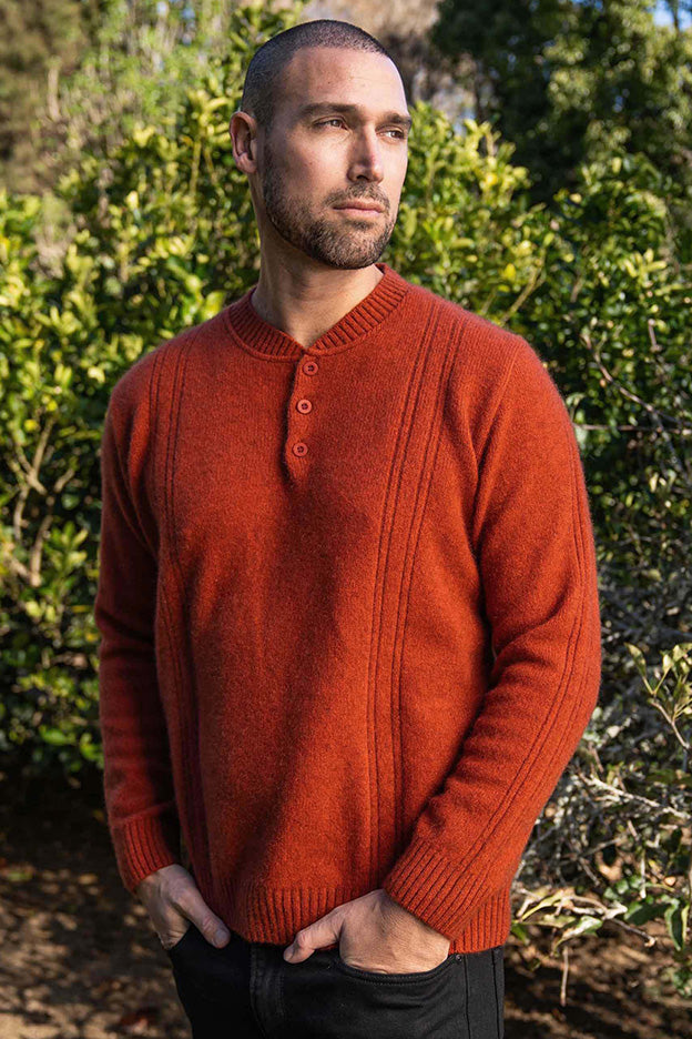 KORU Crew Neck Button Jumper