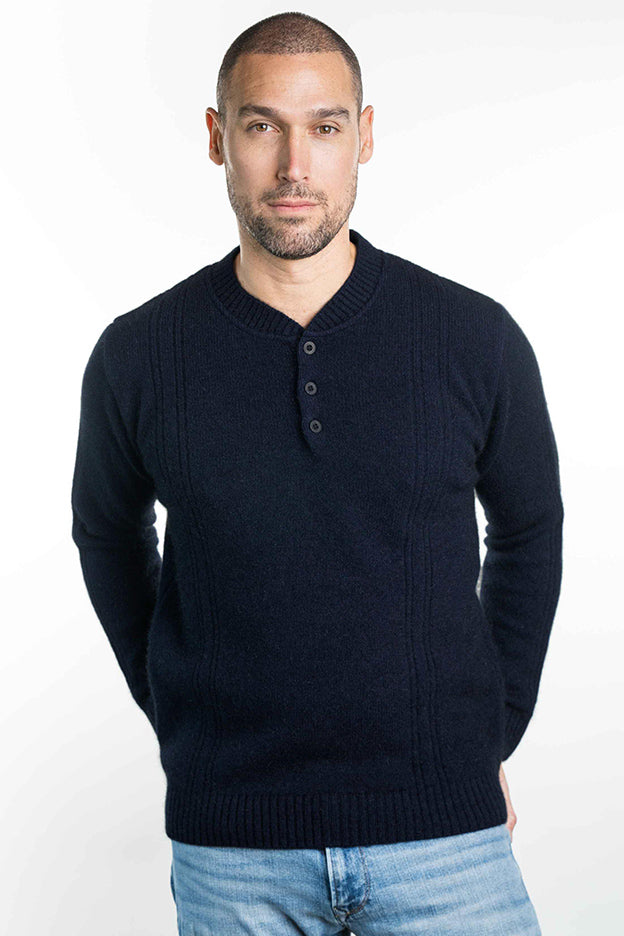 KORU Crew Neck Button Jumper