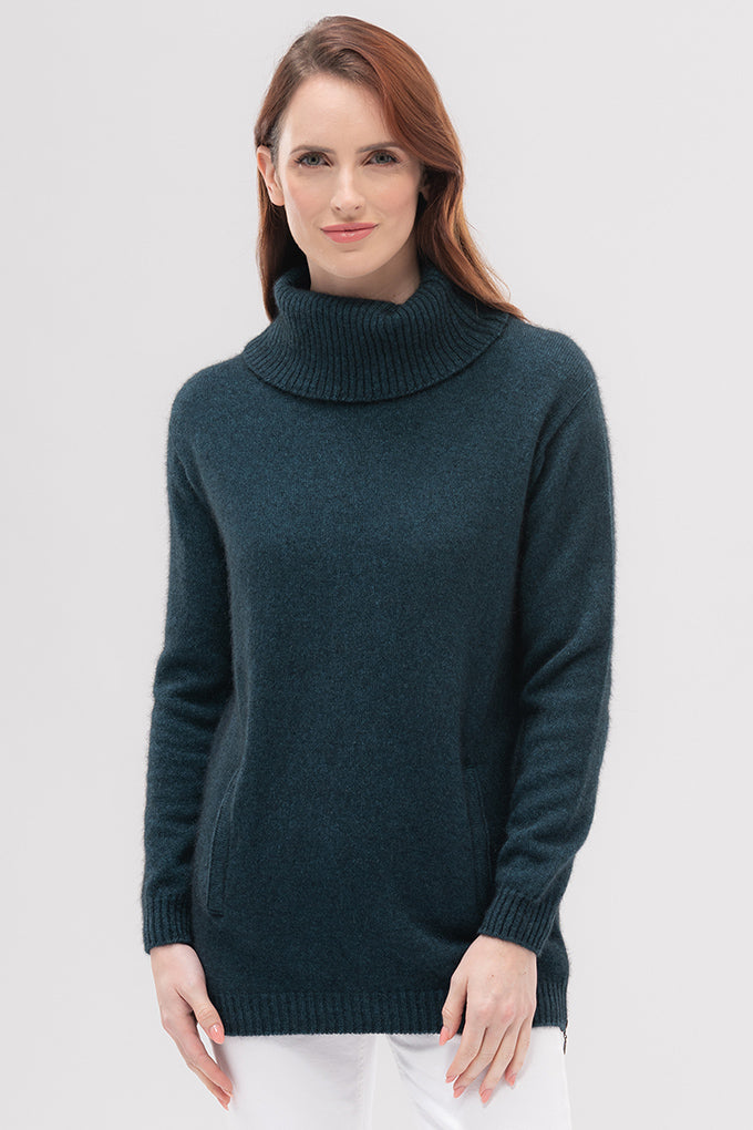 Zip Tunic Sweater - Wool Online Australia