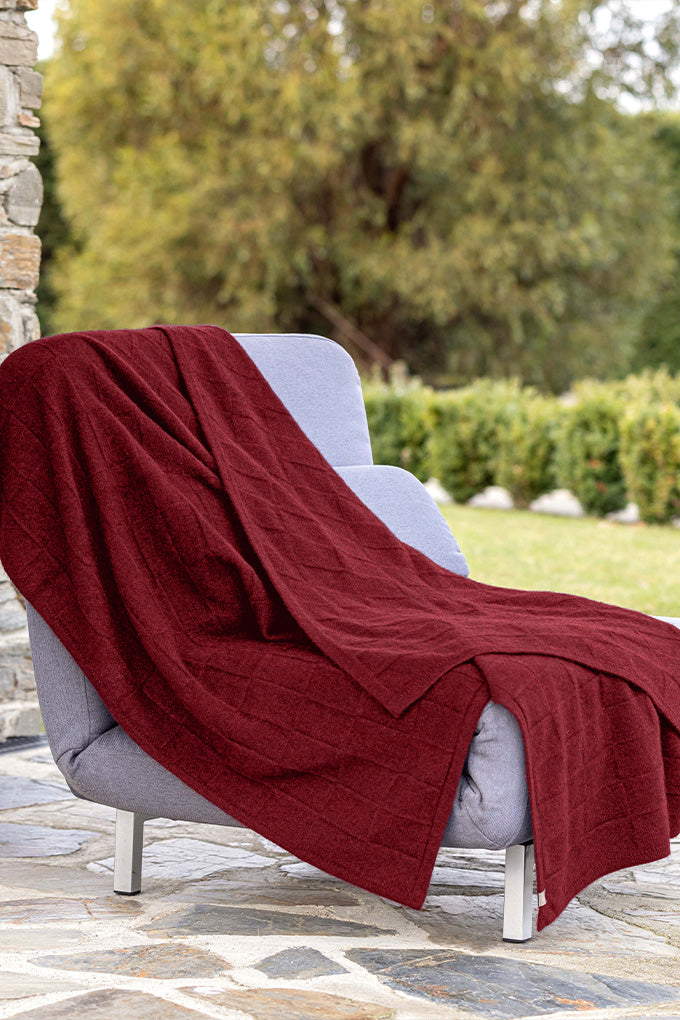 Possum Merino Queen Throw - Sangria