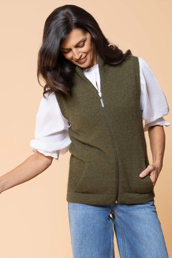 Ladies Gilet Zip Through Vest