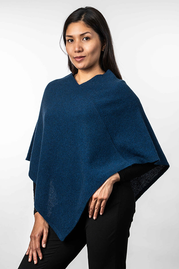 Moss Stitch Poncho