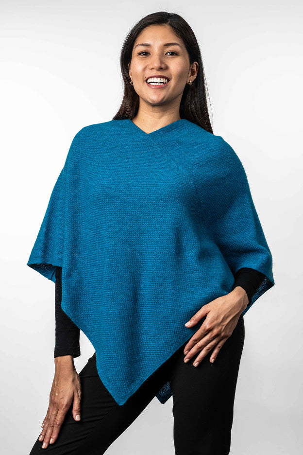 Moss Stitch Poncho