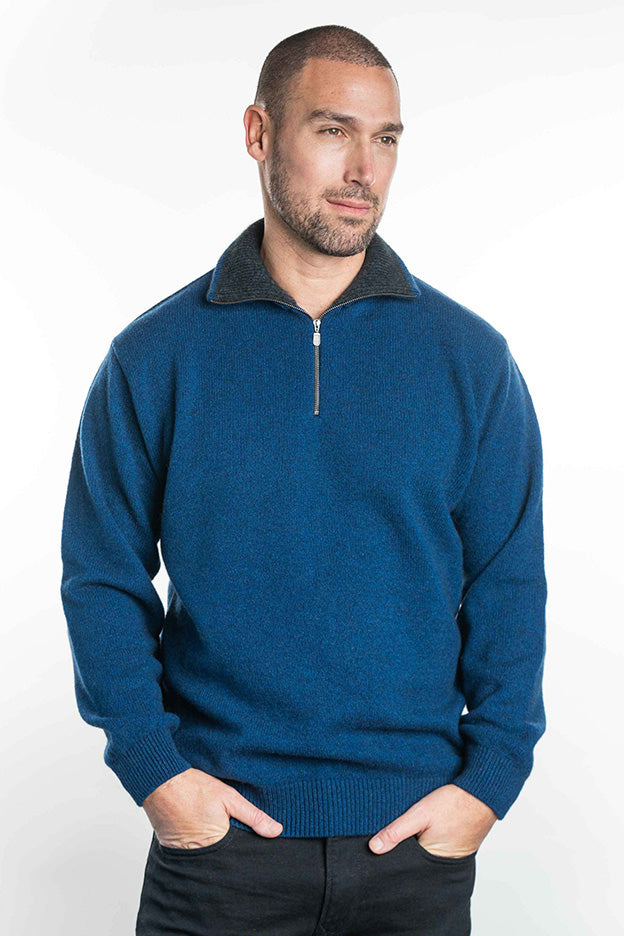 Trilogy Zip Collar Jumper