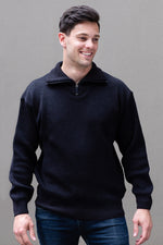 Men's Two Tone Half Zip Jumper - Danny's Knitwear