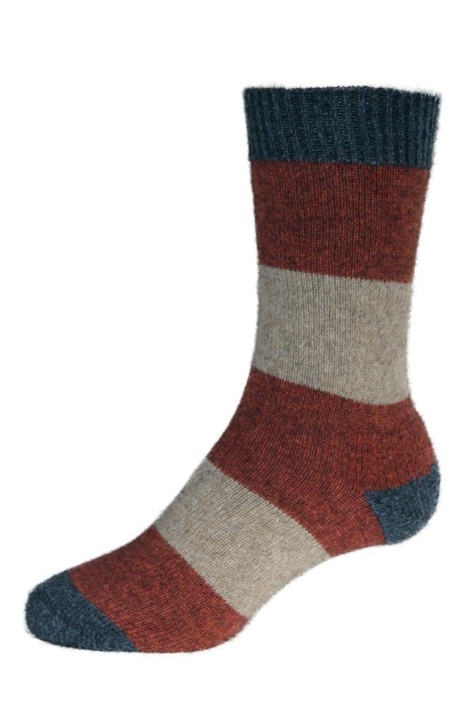 Possum Merino Hoop Sock - Danny’s Knitwear