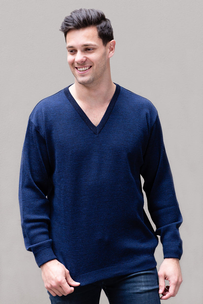 Mid Weight V Neck Pullover - Danny's Knitwear